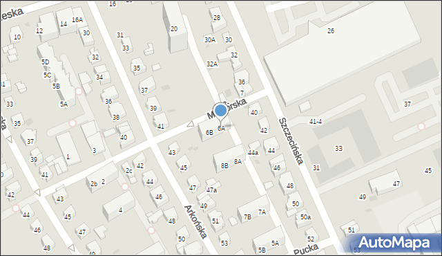 Gdańsk, Malborska, 6A, mapa Gdańska