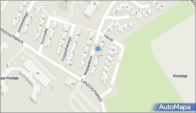 Gdańsk, Majewskich, 11, mapa Gdańska