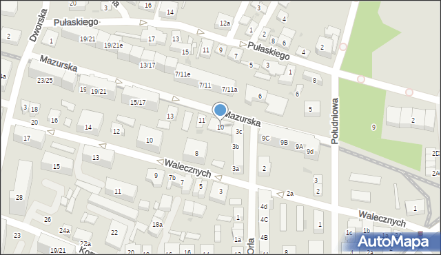 Gdańsk, Mazurska, 10, mapa Gdańska