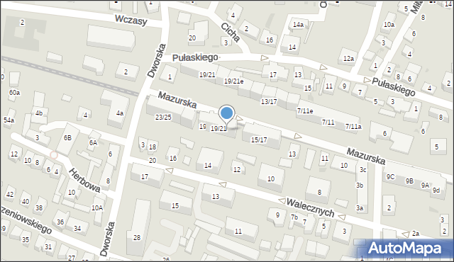 Gdańsk, Mazurska, 19/21a, mapa Gdańska