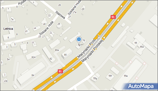 Gdańsk, Marynarki Polskiej, 78, mapa Gdańska