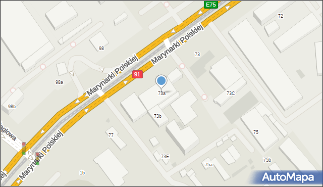 Gdańsk, Marynarki Polskiej, 73a, mapa Gdańska