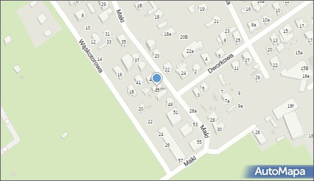 Gdańsk, Maki, 45, mapa Gdańska