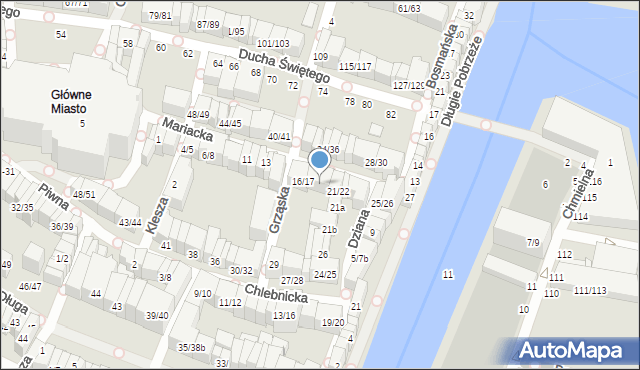Gdańsk, Mariacka, 18/20, mapa Gdańska