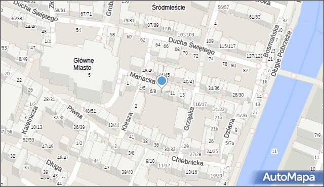 Gdańsk, Mariacka, 9/10, mapa Gdańska