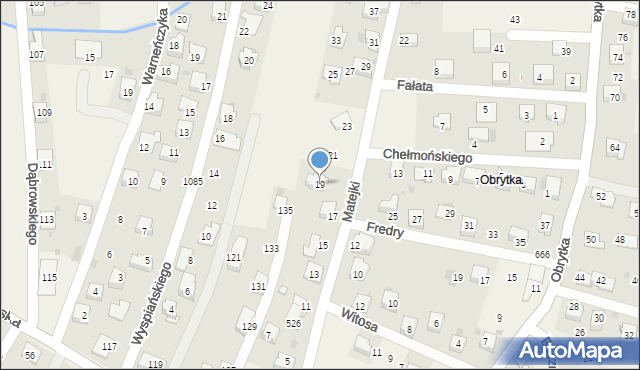 Gdów, Matejki Jana, 19, mapa Gdów