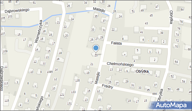 Gdów, Matejki Jana, 23, mapa Gdów