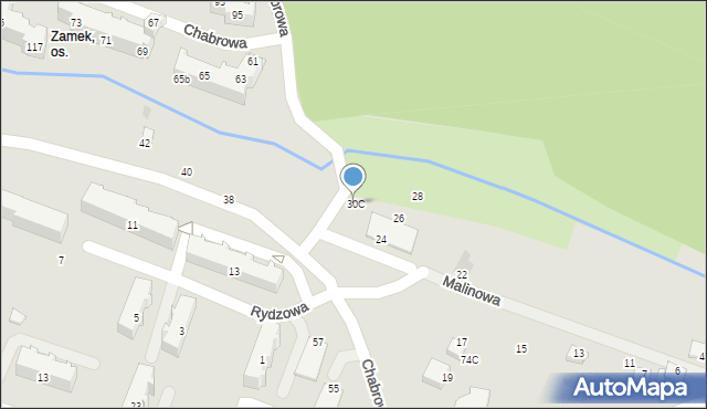 Gdynia, Malinowa, 30C, mapa Gdyni