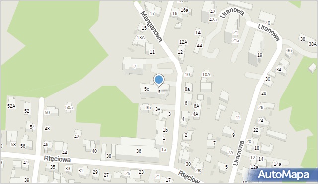 Gdynia, Manganowa, 5, mapa Gdyni