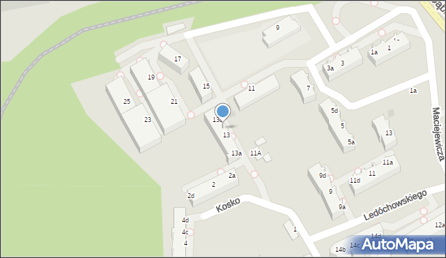 Gdynia, Maciejewicza Konstantego, 13c, mapa Gdyni