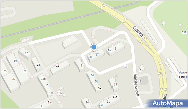 Gdynia, Maciejewicza Konstantego, 3b, mapa Gdyni