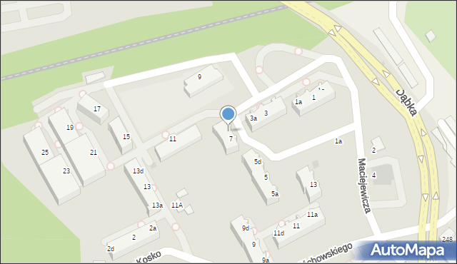Gdynia, Maciejewicza Konstantego, 7b, mapa Gdyni