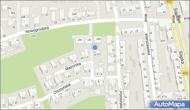 Gdynia, Mazurska, 2, mapa Gdyni