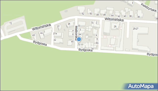 Gdynia, Malborska, 7, mapa Gdyni