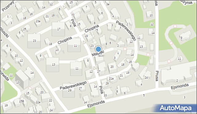 Gdynia, Matejki Jana, 5/7, mapa Gdyni