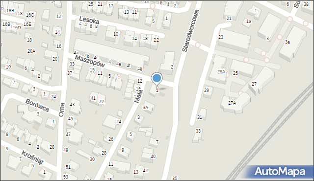 Gdynia, Mała, 1, mapa Gdyni