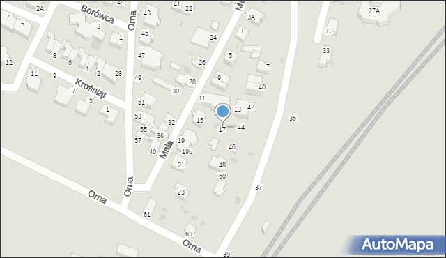 Gdynia, Mała, 17, mapa Gdyni