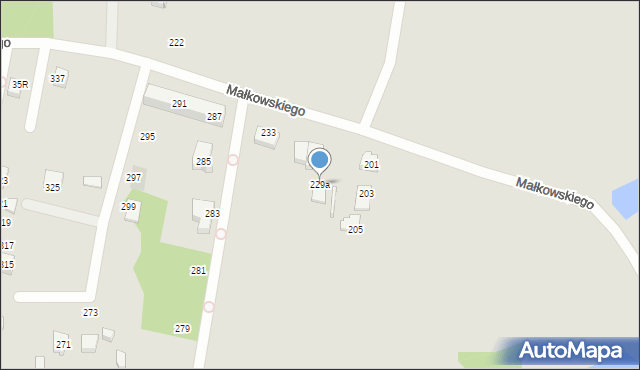 Gdynia, Małkowskiego Kazimierza, 229a, mapa Gdyni