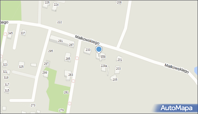 Gdynia, Małkowskiego Kazimierza, 231, mapa Gdyni