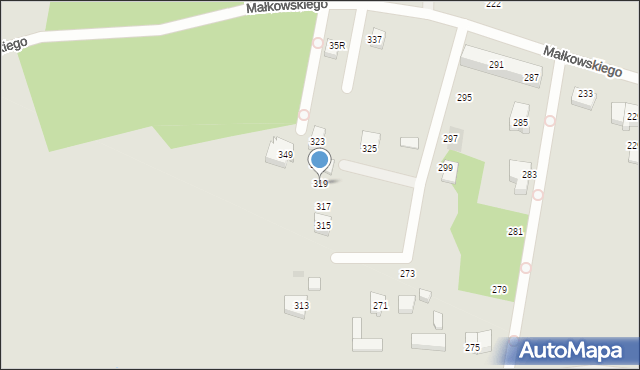 Gdynia, Małkowskiego Kazimierza, 319, mapa Gdyni