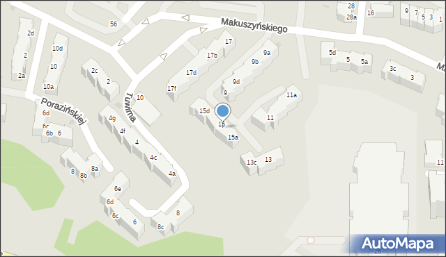 Gdynia, Makuszyńskiego Kornela, 15b, mapa Gdyni