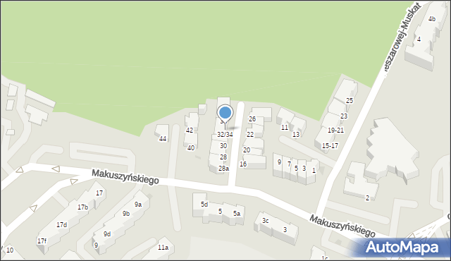 Gdynia, Makuszyńskiego Kornela, 34, mapa Gdyni