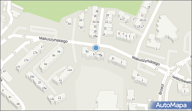 Gdynia, Makuszyńskiego Kornela, 5b, mapa Gdyni