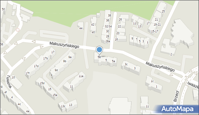 Gdynia, Makuszyńskiego Kornela, 5d, mapa Gdyni