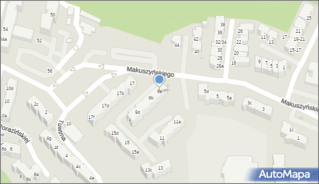 Gdynia, Makuszyńskiego Kornela, 9a, mapa Gdyni