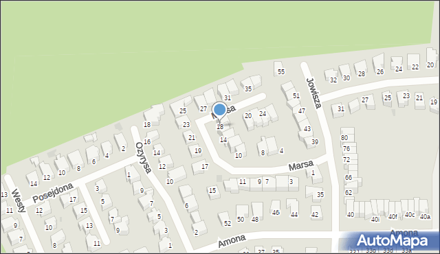 Gdynia, Marsa, 18, mapa Gdyni