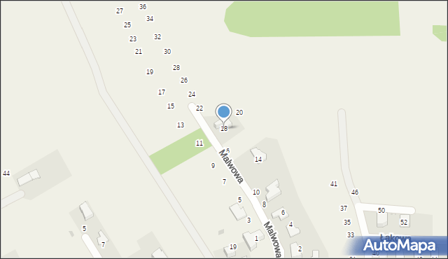 Giebułtów, Malwowa, 18, mapa Giebułtów