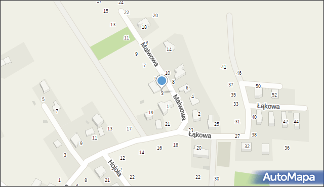 Giebułtów, Malwowa, 3, mapa Giebułtów