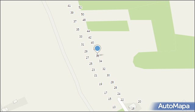 Giebułtów, Malwowa, 36, mapa Giebułtów