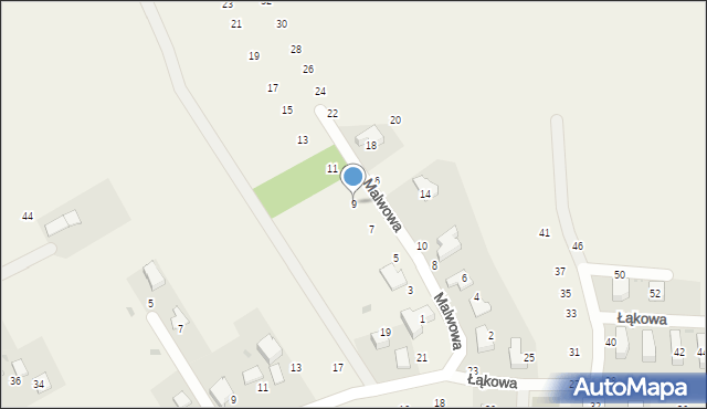 Giebułtów, Malwowa, 9, mapa Giebułtów