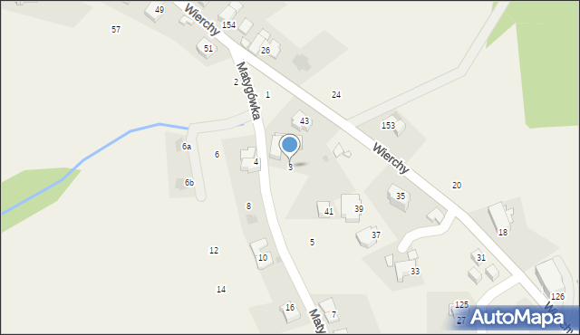 Gliczarów Górny, Matygówka, 3, mapa Gliczarów Górny