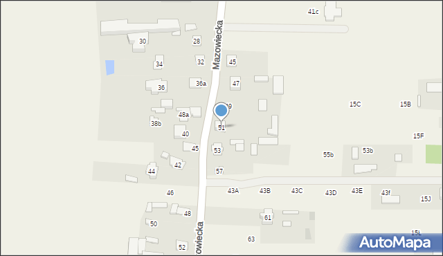 Gliniak, Mazowiecka, 51, mapa Gliniak