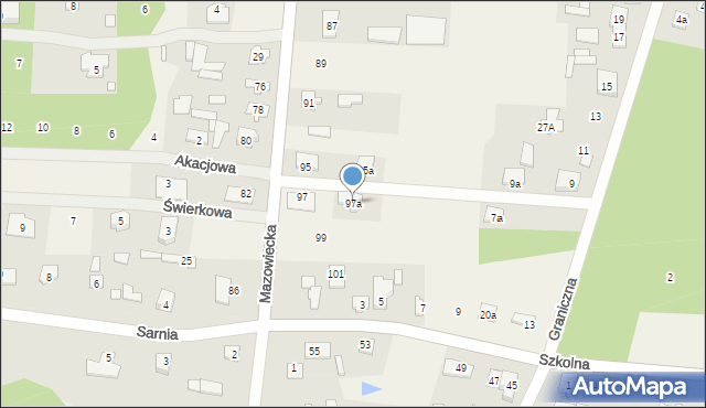 Gliniak, Mazowiecka, 97a, mapa Gliniak