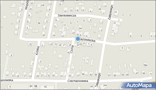 Glinojeck, Mazowiecka, 11, mapa Glinojeck