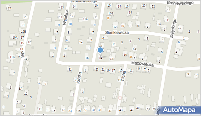 Glinojeck, Mazowiecka, 14, mapa Glinojeck