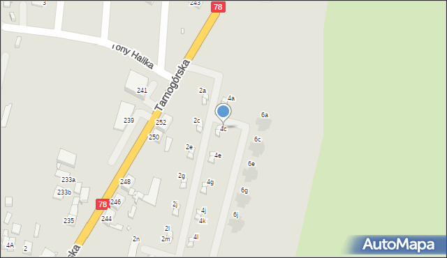 Gliwice, Mazurska, 4c, mapa Gliwic