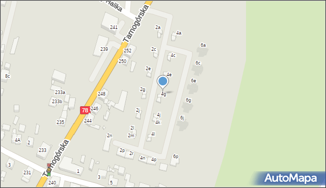 Gliwice, Mazurska, 4g, mapa Gliwic