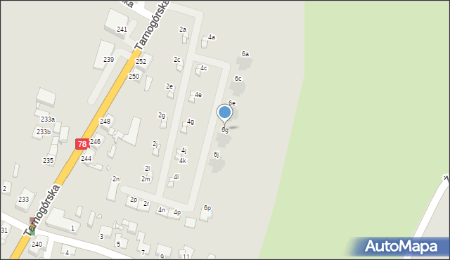 Gliwice, Mazurska, 6g, mapa Gliwic