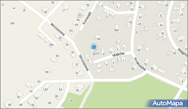 Gliwice, Maków, 10, mapa Gliwic