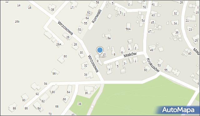 Gliwice, Maków, 11, mapa Gliwic