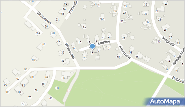 Gliwice, Maków, 5, mapa Gliwic