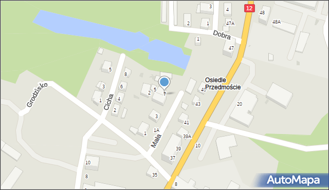 Głogów, Mała, 7, mapa Głogów