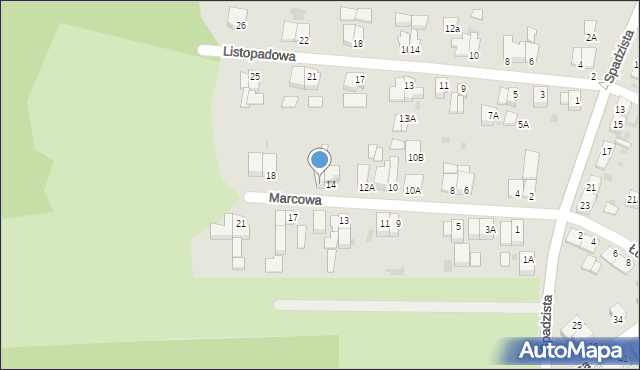 Głogów, Marcowa, 16, mapa Głogów