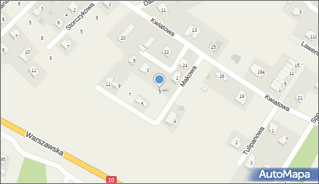 Głogowo, Makowa, 3, mapa Głogowo
