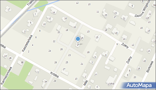 Głosków, Mazurka, 17, mapa Głosków