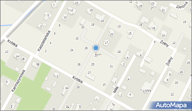 Głosków, Mazurka, 23, mapa Głosków